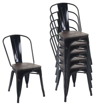 Stuhl A73 Holz-Sitzfläche (6er Set)