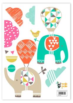 Elephant parade Sticker 29,7x42 cm