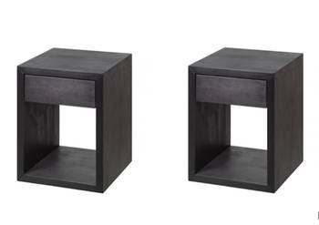 2 x Table de chevet, noir petit