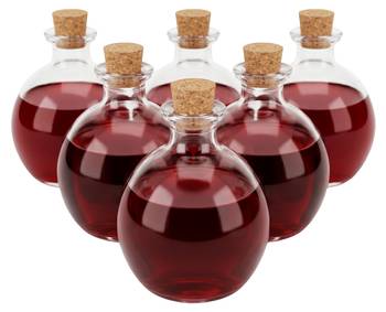 Glasflaschen mit Korken 6er Set