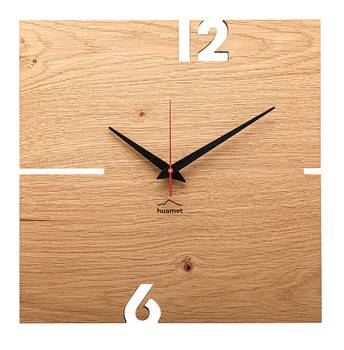 Horloge murale design Puhr oak angular