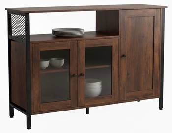 Keukenkast met glazendeuren