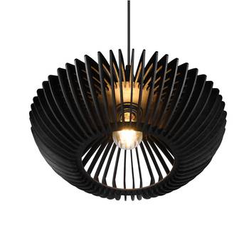 Pendelleuchte Lamellenlampe Schwarz Ø 40