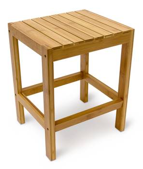 Tabouret bambou support plantes