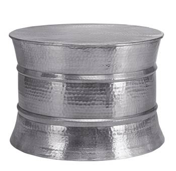 Couchtisch Ø 62x33cm Silber, Aluminium
