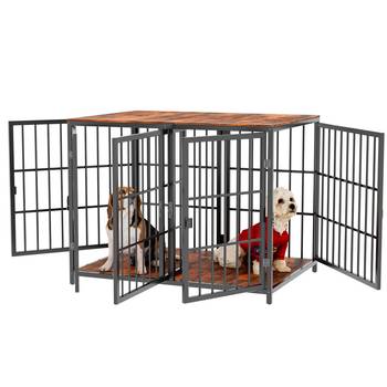 Hundekäfig mit 4 Türen Hundezwinger