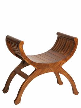 1-Sitzer Hocker aus Teakholz