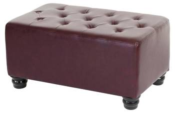 Ottomane de luxe Chesterfield pied rond