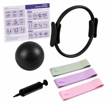6-teiliges Pilates Set Ring Ball Bänder