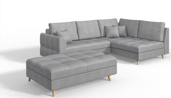 Skandinavisches Ecksofa Amber mit Hocker