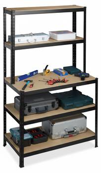Schwerlastregal mit Werkbank 500 kg
