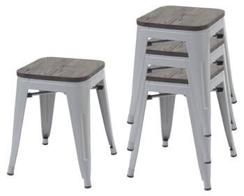 Tabouret A73 assise bois (lot de 4)