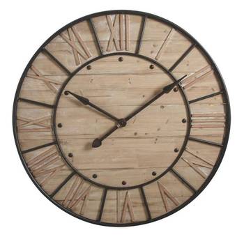 Horloge en bois et métal Industrie