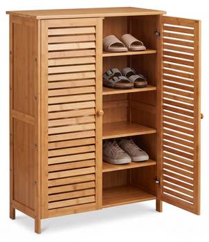 Schuhschrank 5 Fächer Bambus
