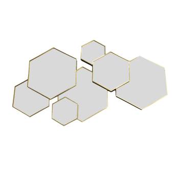 Spiegel Hexagon Gold 61.5x38cm Spiegel