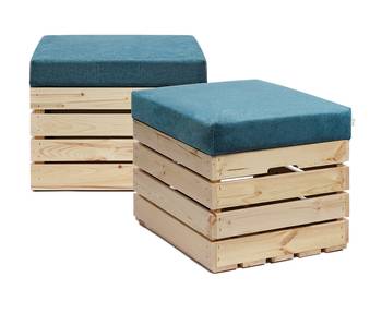 Sitzhocker mit Stauraum NATURE  2er Set