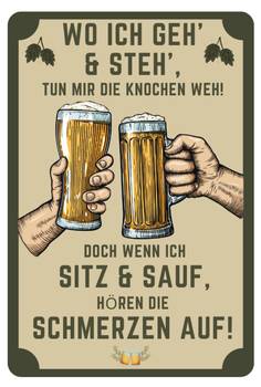 Sprücheschild "Bier"
