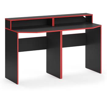 Computertisch „Kron“ Schwarz/Rot Set 4
