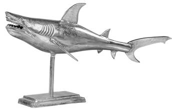 Sculpture de requin 106x36x61cm Argenté