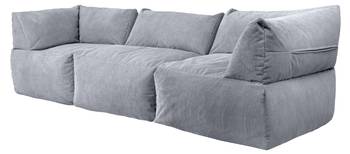 Sitzsack Ecksofa Tetra Cord, 3-tlg