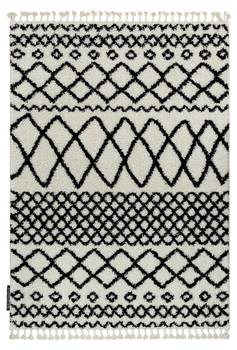 Tapis Berber Safi N9040 Blanc et Noir