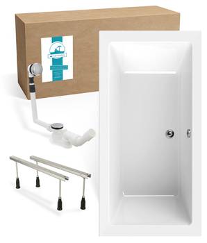 Badewanne ModernSquare2 3-teilig Fuß
