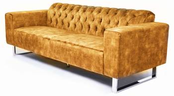 KAWOLA Sofa NILO 3-Sitzer Velvet Vintage