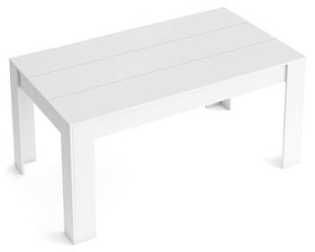 Table extensible 140cm à 200cm Blanc Mat
