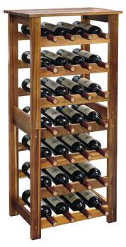 Weinregal Akazienholz 28 Flaschen
