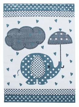 Tapis enfant KID RAIN 80x150 bleu