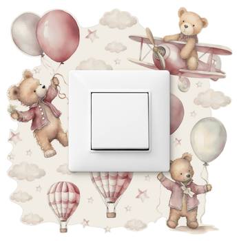 Lichtschalter-Sticker Teddybären