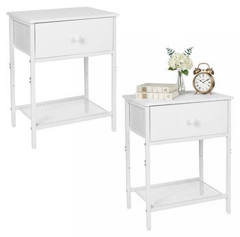 Nachttisch 2er Set Schublade & Ablage