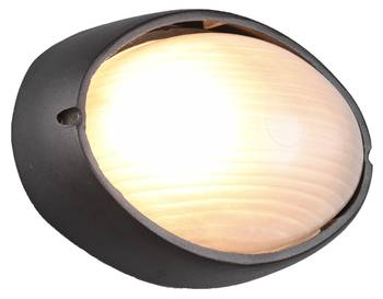 Außen Wandlampe Black Oval klein