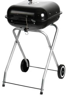 Holzkohlegrill mit Deckel & Rollen