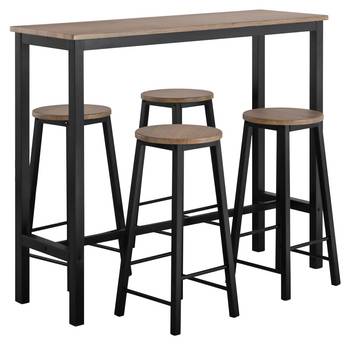 Table + 4 x Tabourets de Bar OGT22-SCH