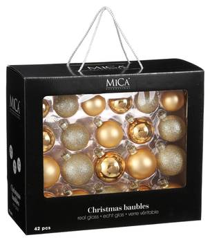 Kerstbal Glass baubles 42 stuks