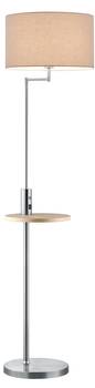 LED Stehlampe Holz Ablage USB