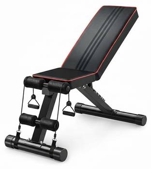 Banc de musculation + élastique