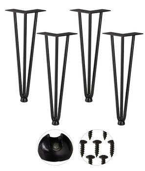 Jeu de 4 pieds en épingle 3 entretoises