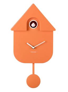 Horloge à pendule orange