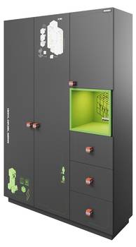 Kleiderschrank MINECRAFT, 3-türig