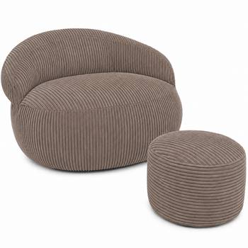 Sitzsack CORD mit Hocker