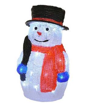 Bonhomme de neige écharpe chapeau noël l