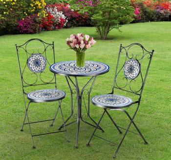 3tlg. Set Garten-Sitz-Set TILETABLEDUO