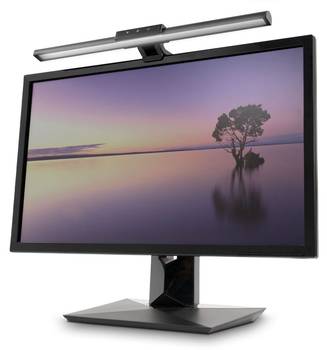 CCT LED-Monitorleuchte Schwarz mit USB