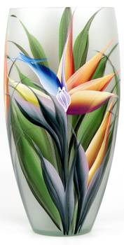 Vase en verre peint à la main