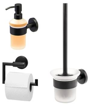 Badzubehör Piazza Black 3er-Set