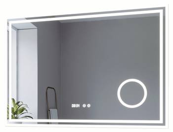 Spiegel für Bad Wandspiegel mit LED Uhr