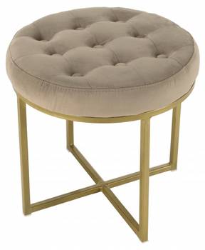 Hocker Samt Taupe