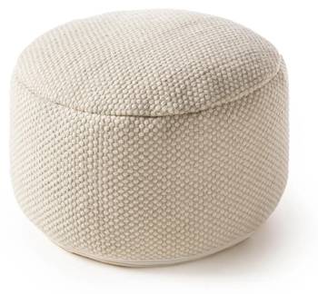 Handgefertigter Woll-Pouf Rocco